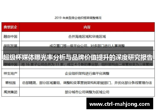 超级杯媒体曝光率分析与品牌价值提升的深度研究报告